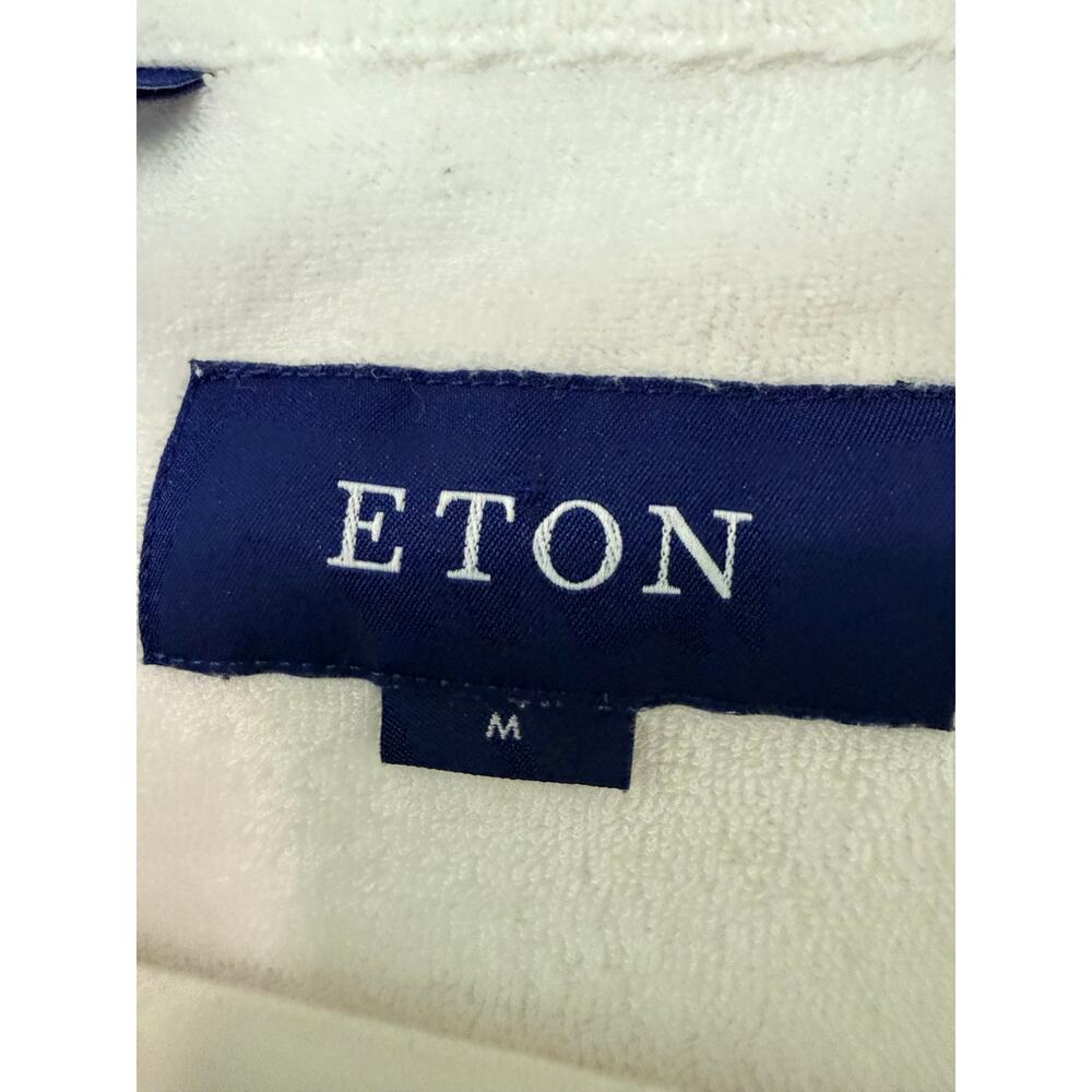 Eton White Terry Cloth Button-Front Shirt | 100% Cotton | Made in Europe | M - Picture 2 of 7
